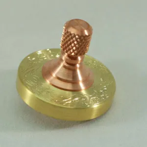 Two Step - Brass and Copper Engraved Two Step Spinning Top w/ Ceramic (Si3N4) Bearing