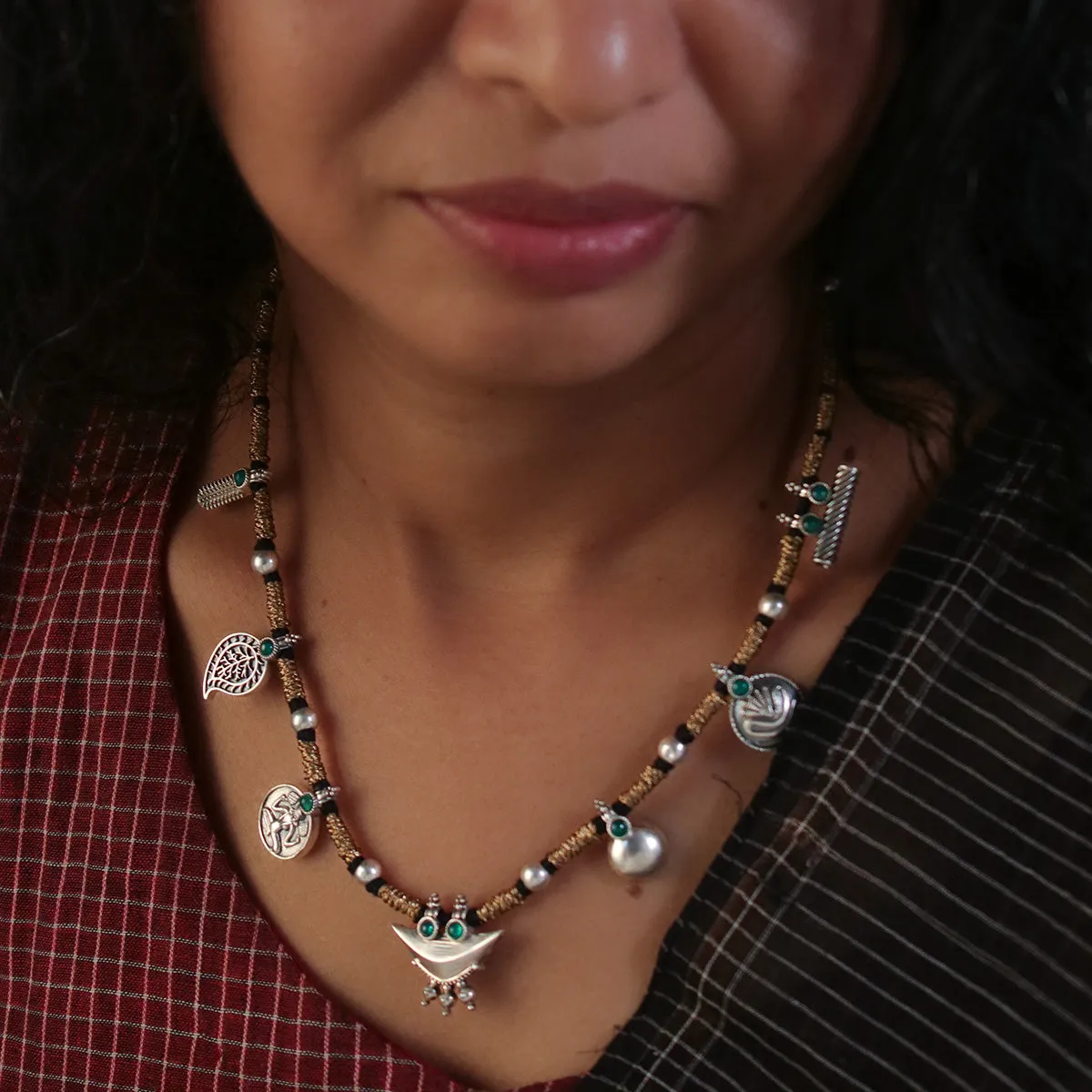Uroo Silver Necklace by MOHA