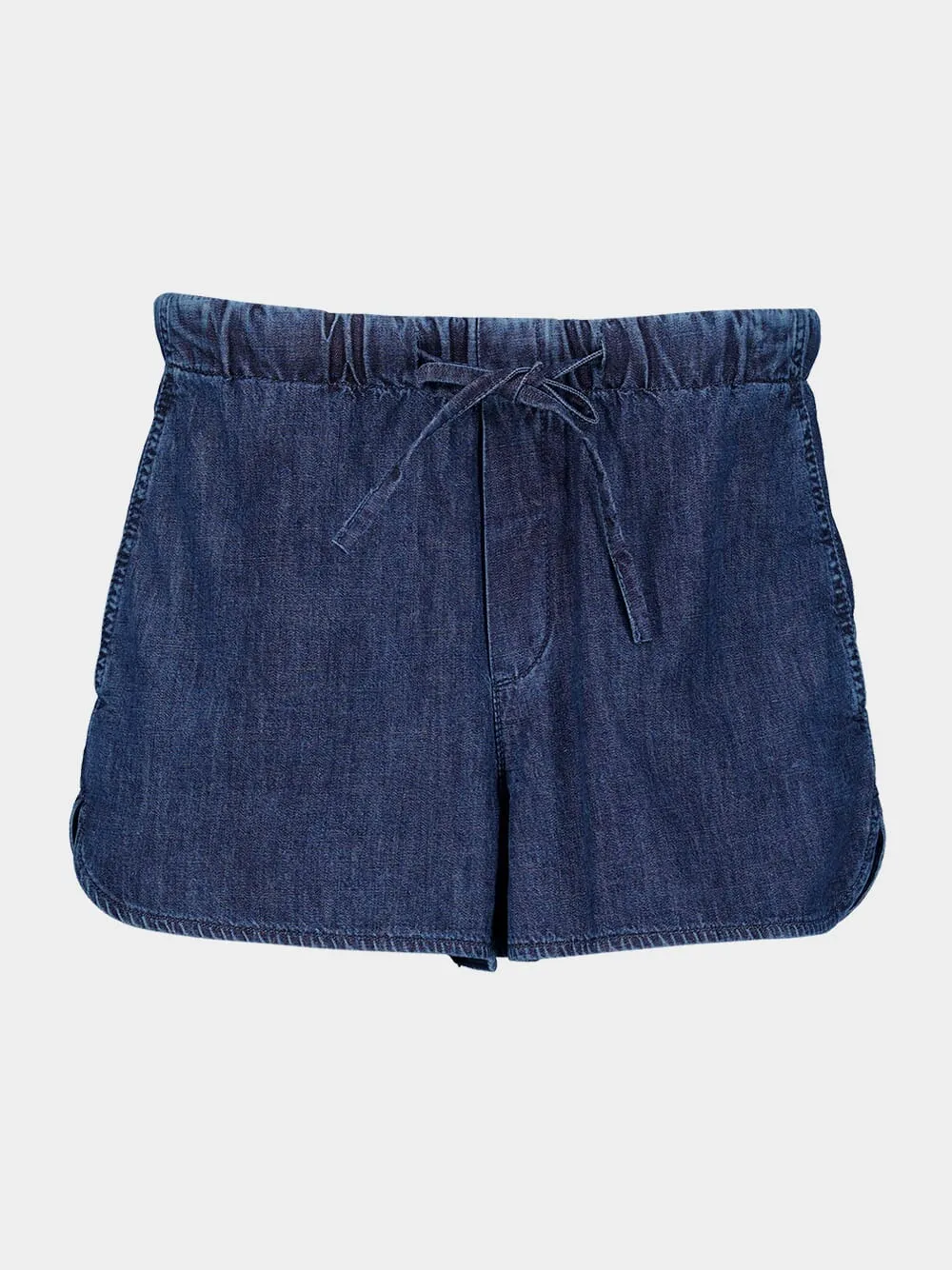 V Gold Chambray Denim Shorts