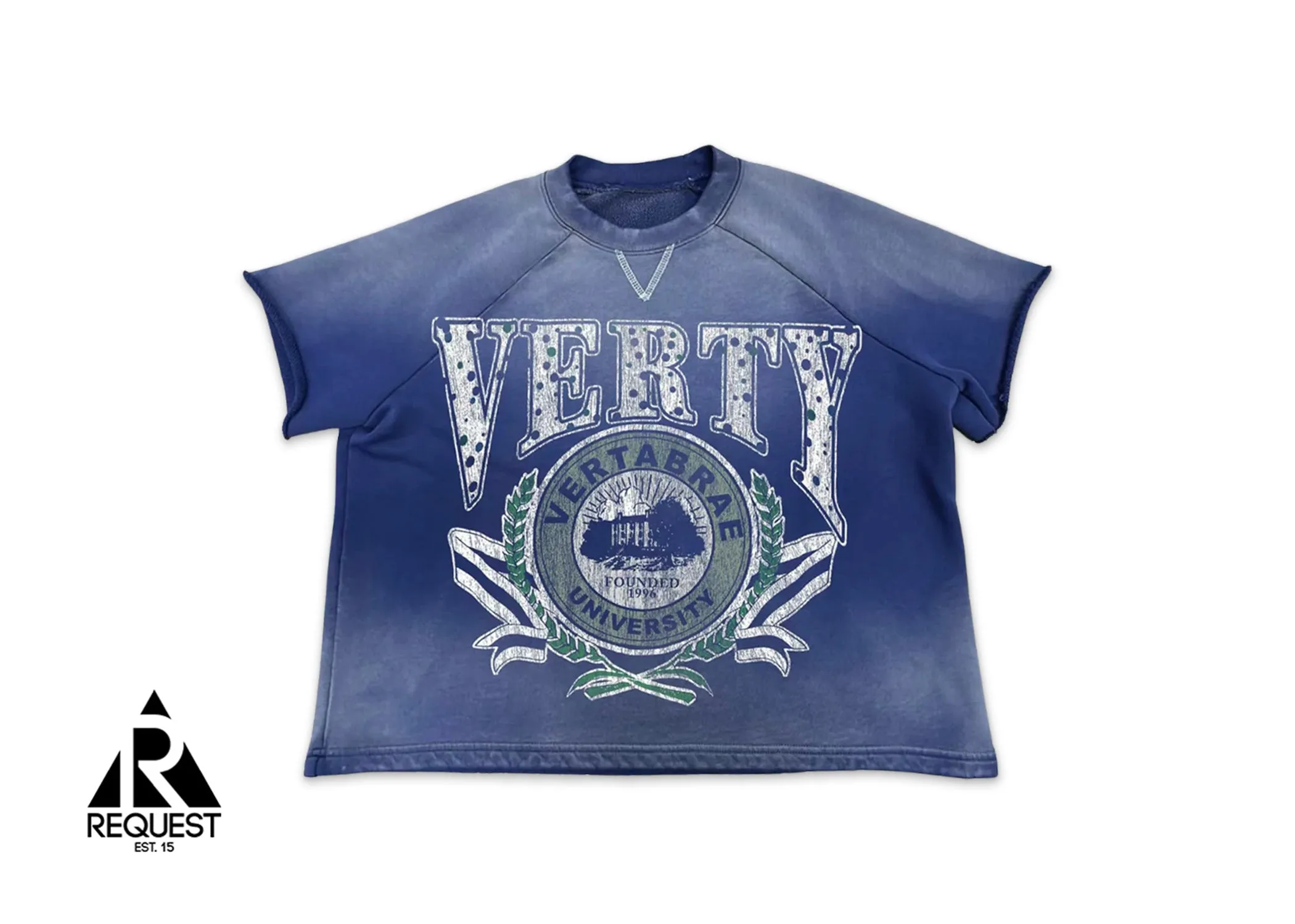 Verty University Crewneck Tee "Blue"