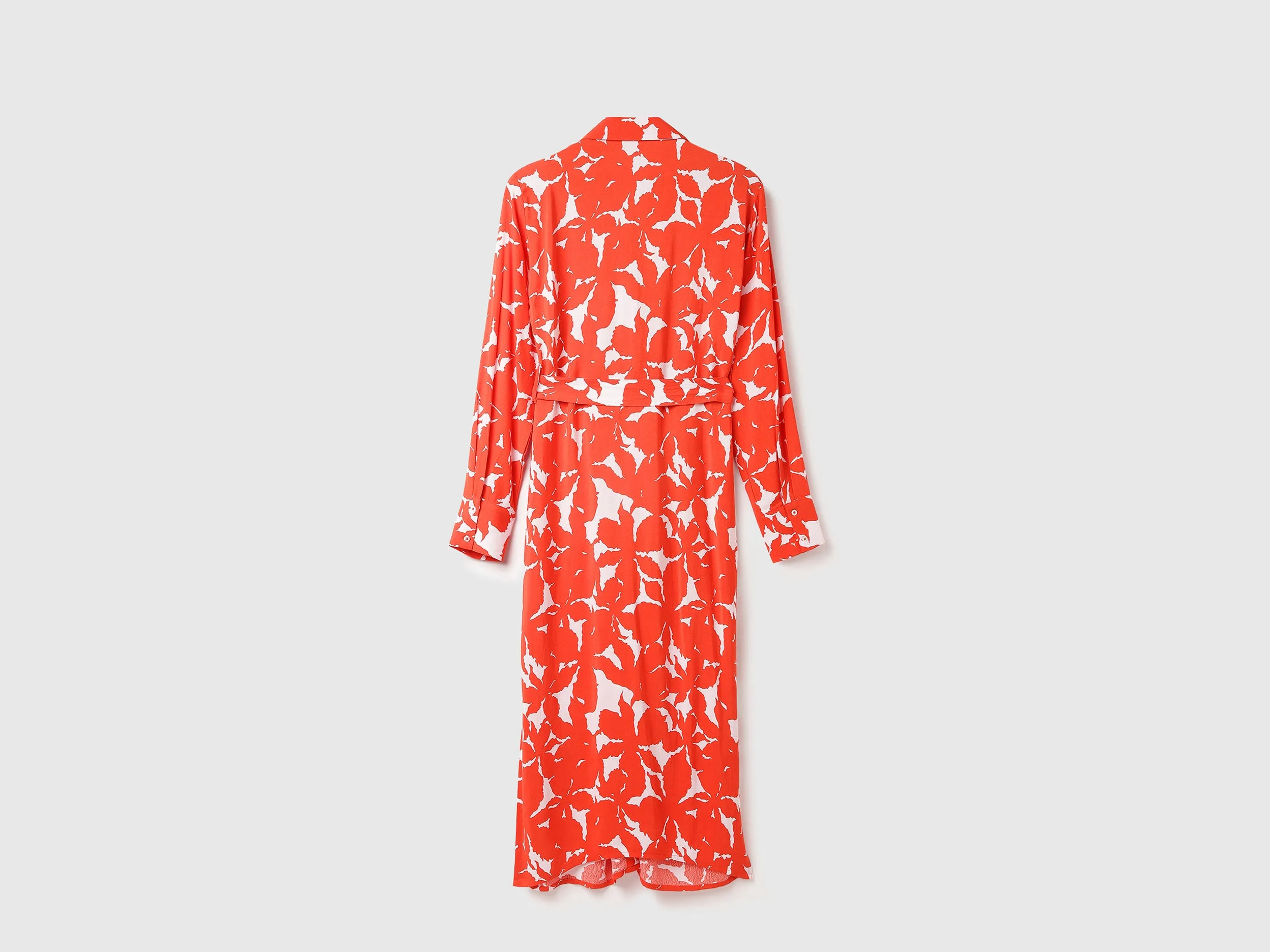 Viscose Printed Spread Collar Women Dresses