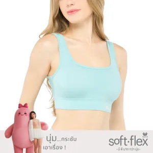 Wacoal Bra Tops บราสวมหัวรูปแบบเสื้อกล้ามคอเหลี่ยม รุ่น WH4C15 สีฟ้า (LT)