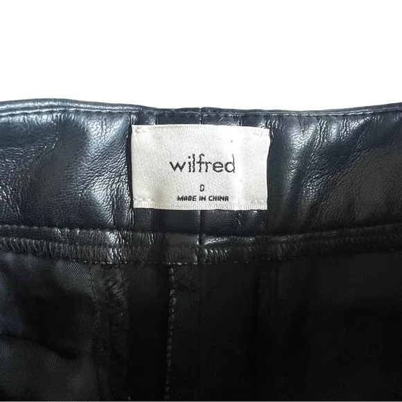 Wilfred Faux Leather Long Suit Shorts