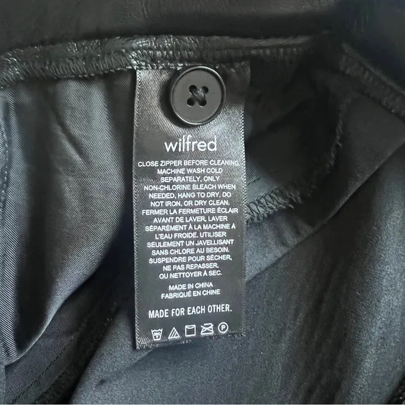 Wilfred Faux Leather Long Suit Shorts