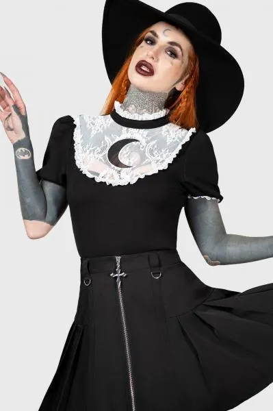 Wish Upon A Moon Top - Black -