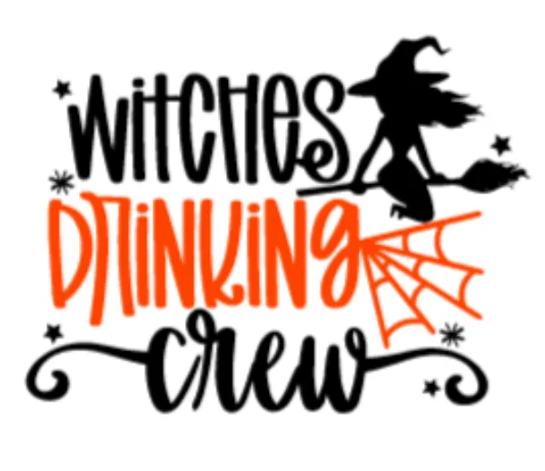 Witches Drinking Crew Halloween Unisex Gray Short Sleeve Unisex T-shirt