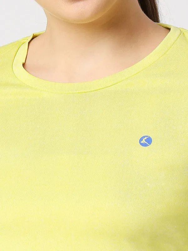 Women Neon Yellow Solid Top - Fly-BY-IF-TL