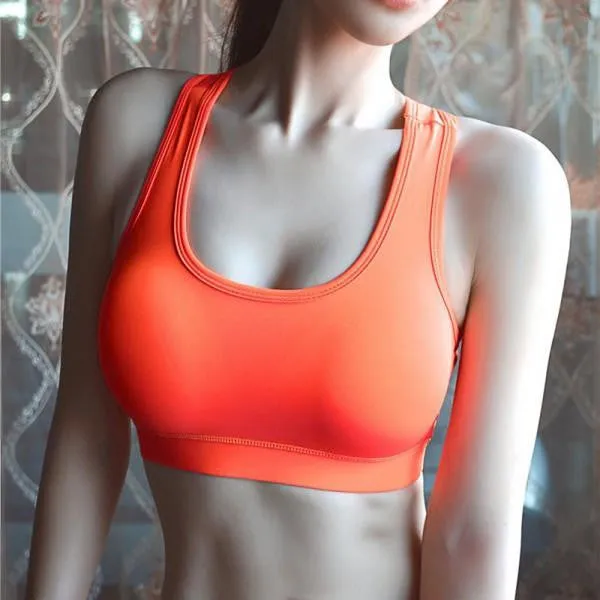 Women's Lady's Spandex CottonVest Stretch Racerback Bra Tank Brassiere