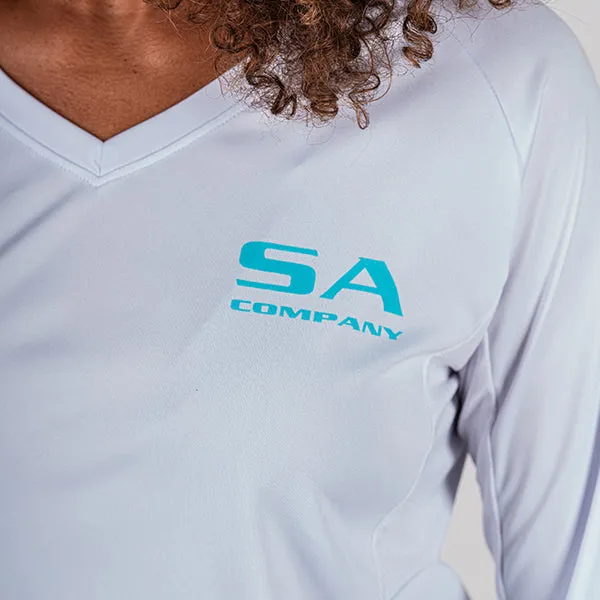 Women's Performance Long Sleeve Shirt | White | Watercolor