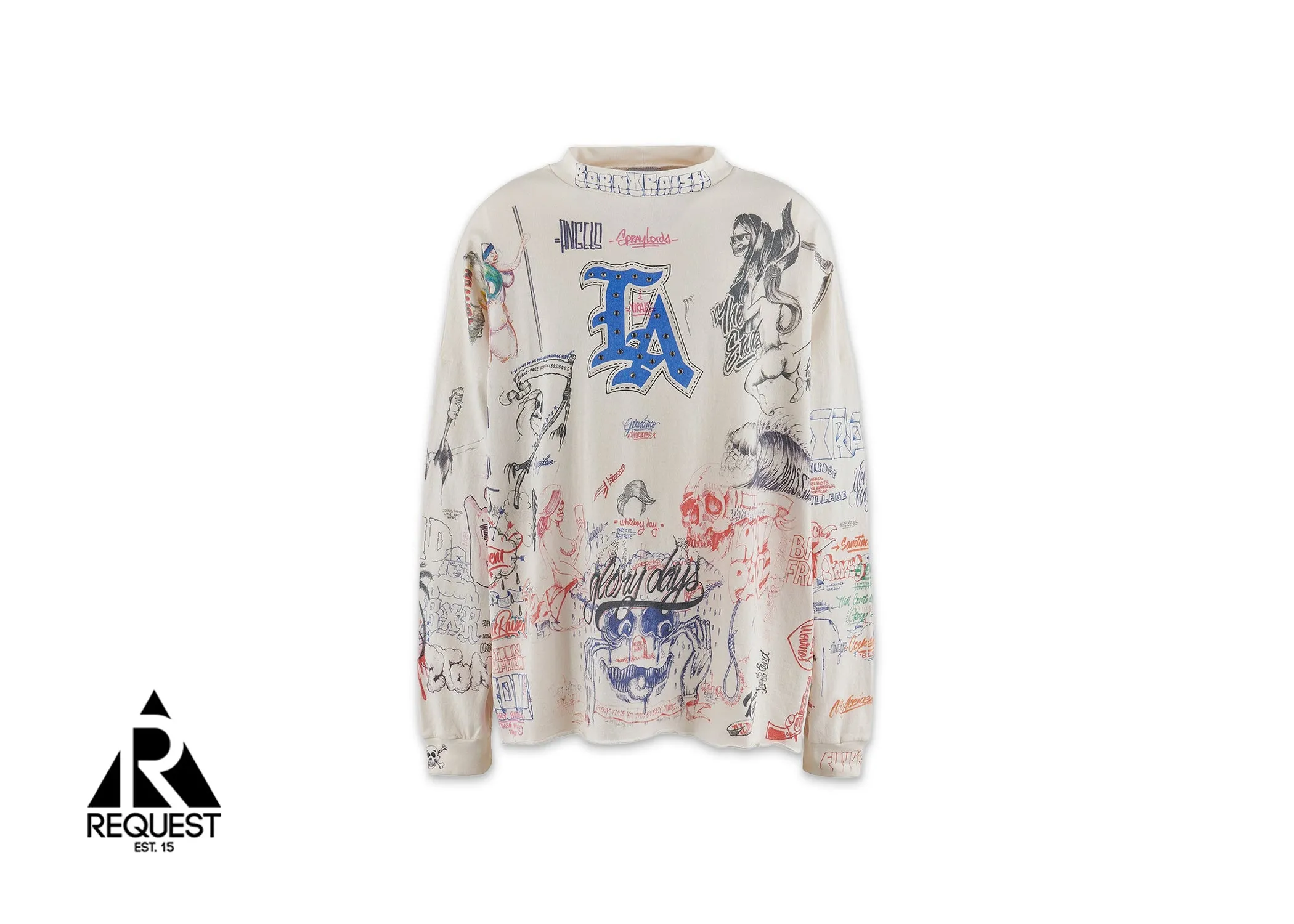 x Born & Raised L/S Tee "White"