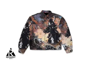 x Frazetta Faux Shearling Line Trucker Jacket "Multicolor"