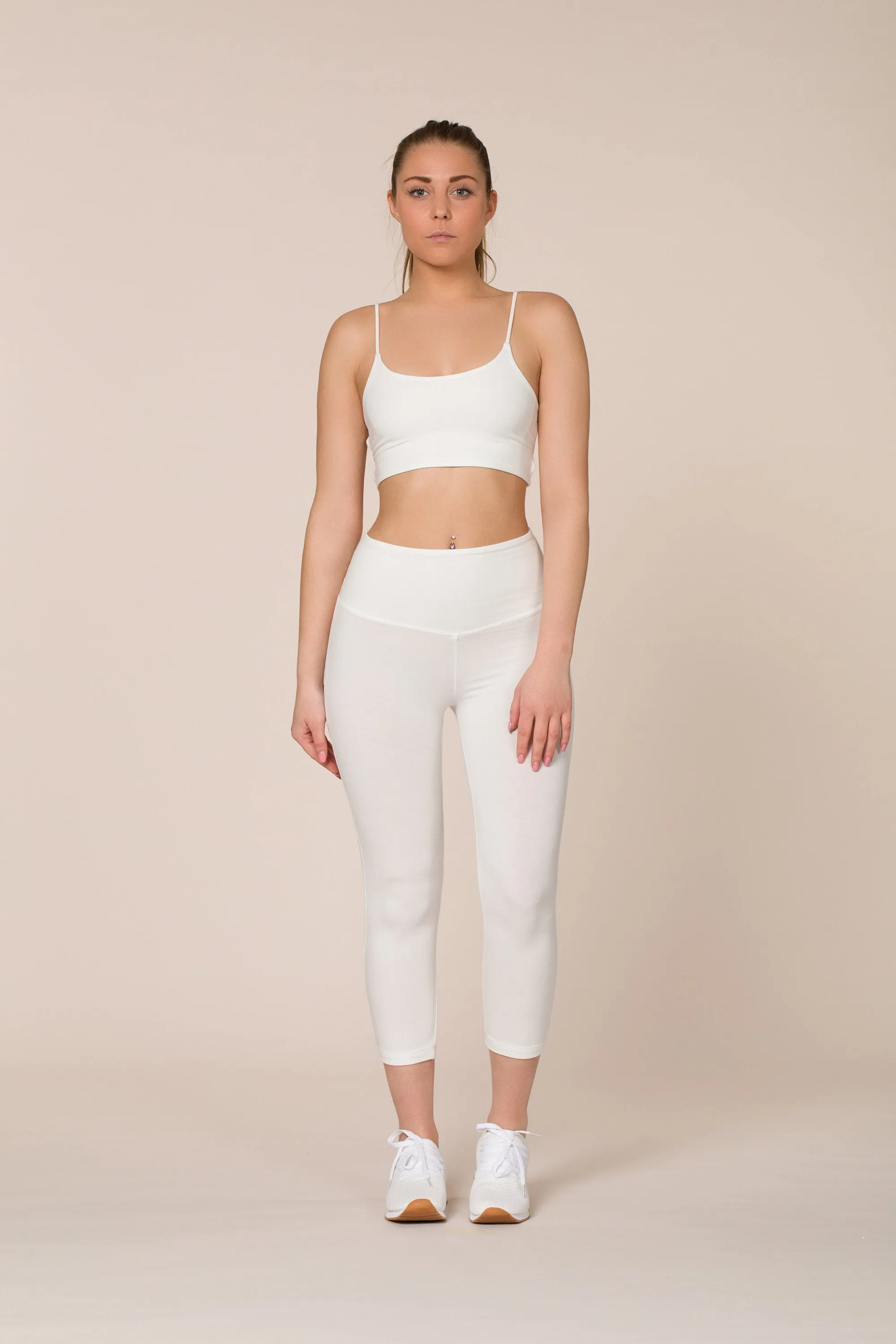 Yama Sport Bra - White/White