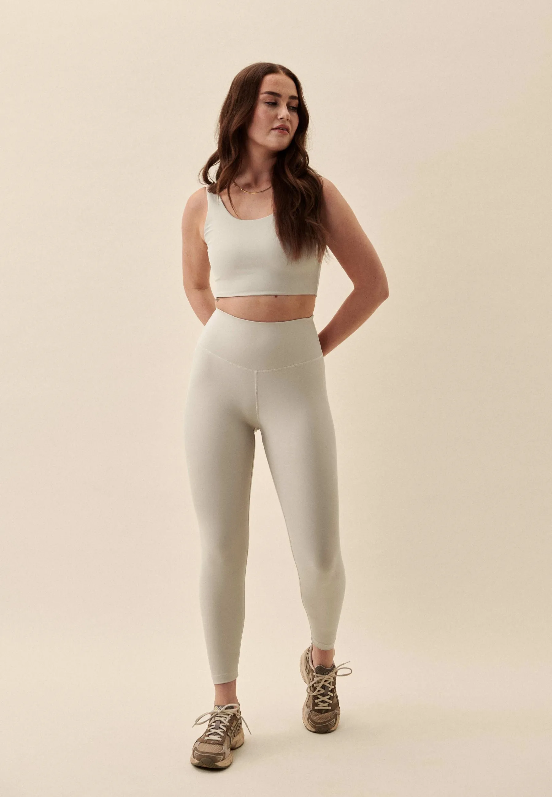 Yoga Midi Scoop Bra - Cream