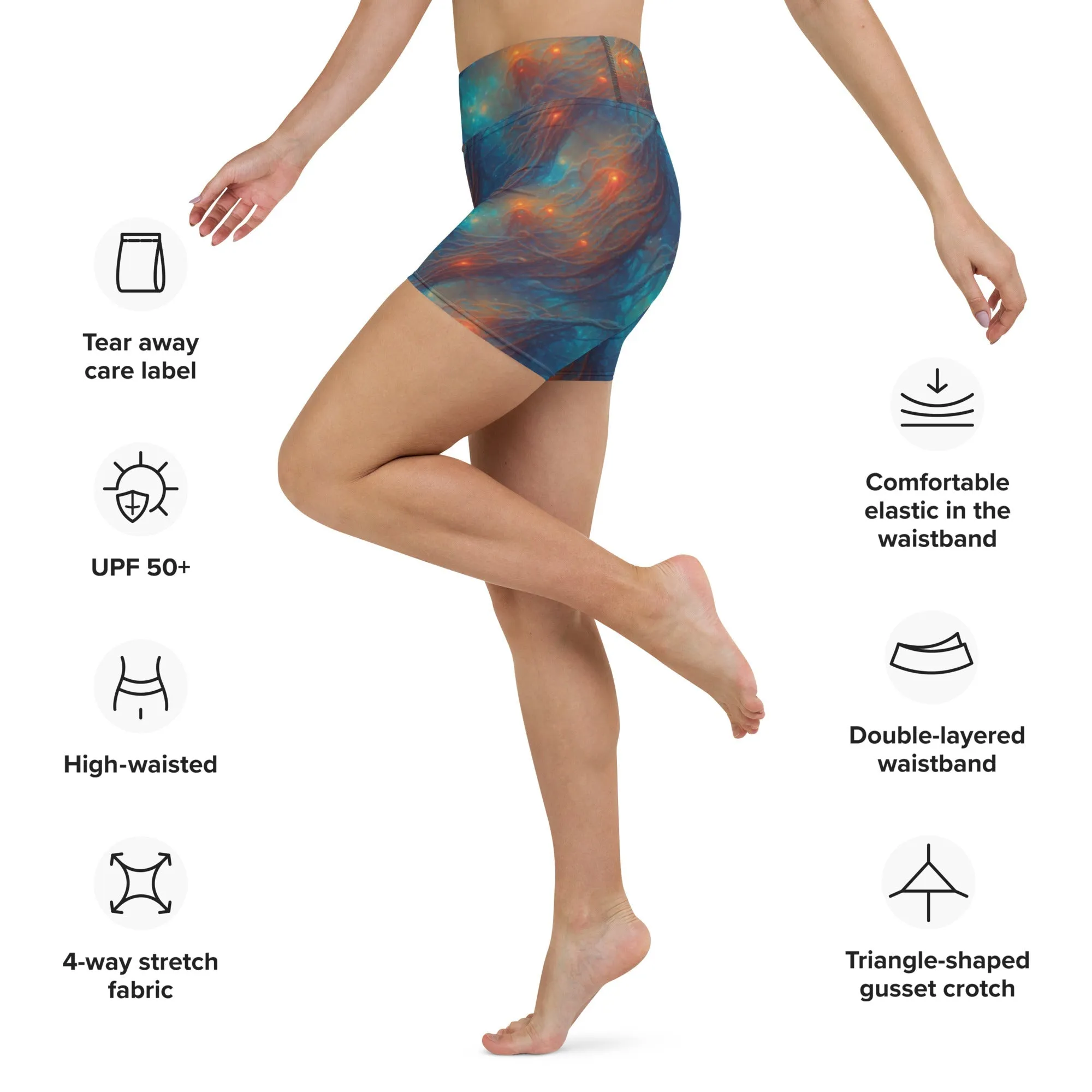 Yoga Shorts - Nebular Nexus
