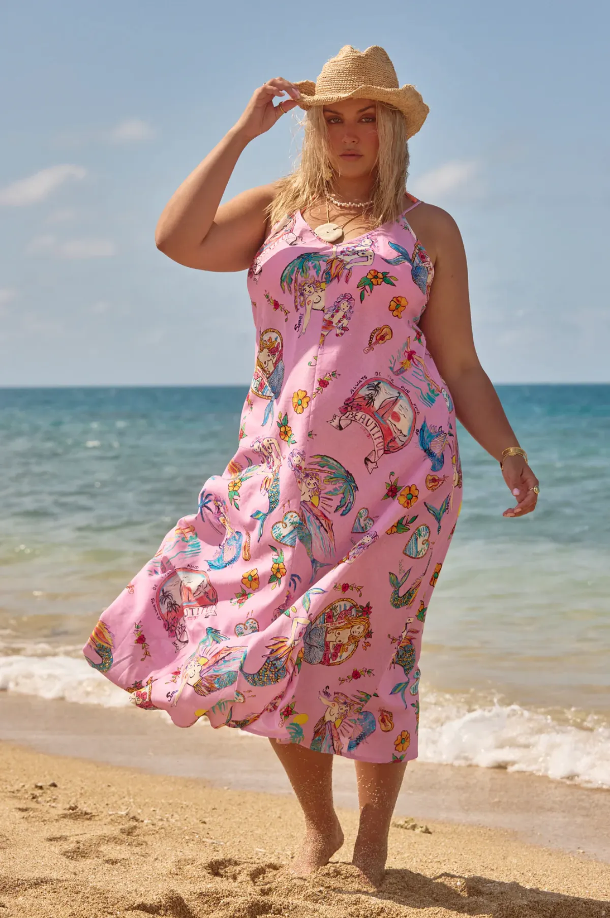 You're Beautiful Linen Dress - Pink