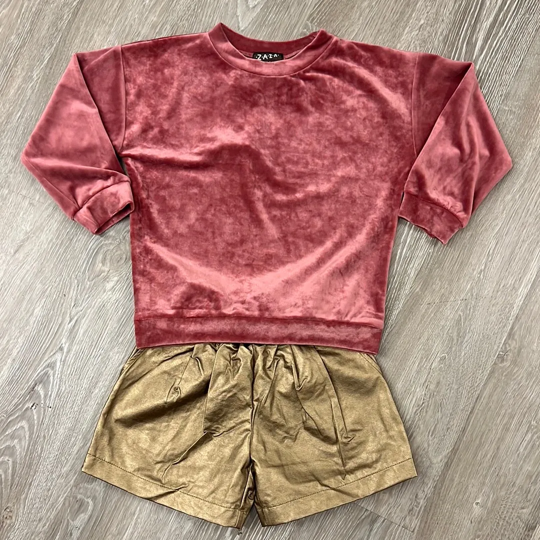 ZaZa Couture Soft Dusty Rose Sweater
