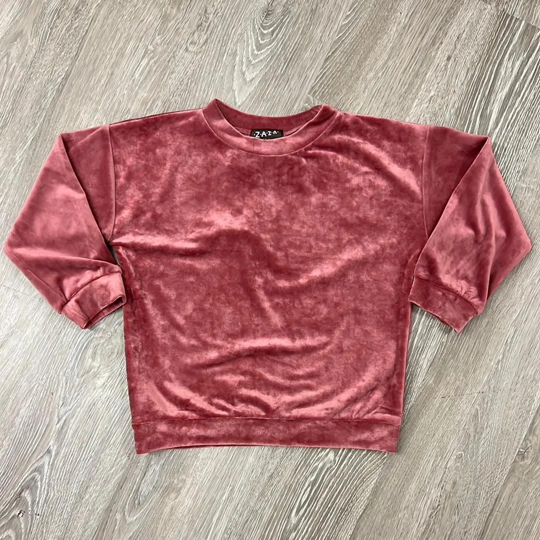 ZaZa Couture Soft Dusty Rose Sweater