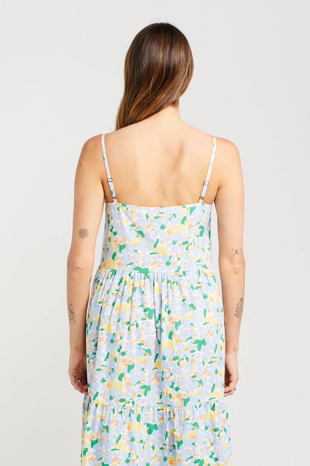 Ziggy Painted Blue Floral Dress