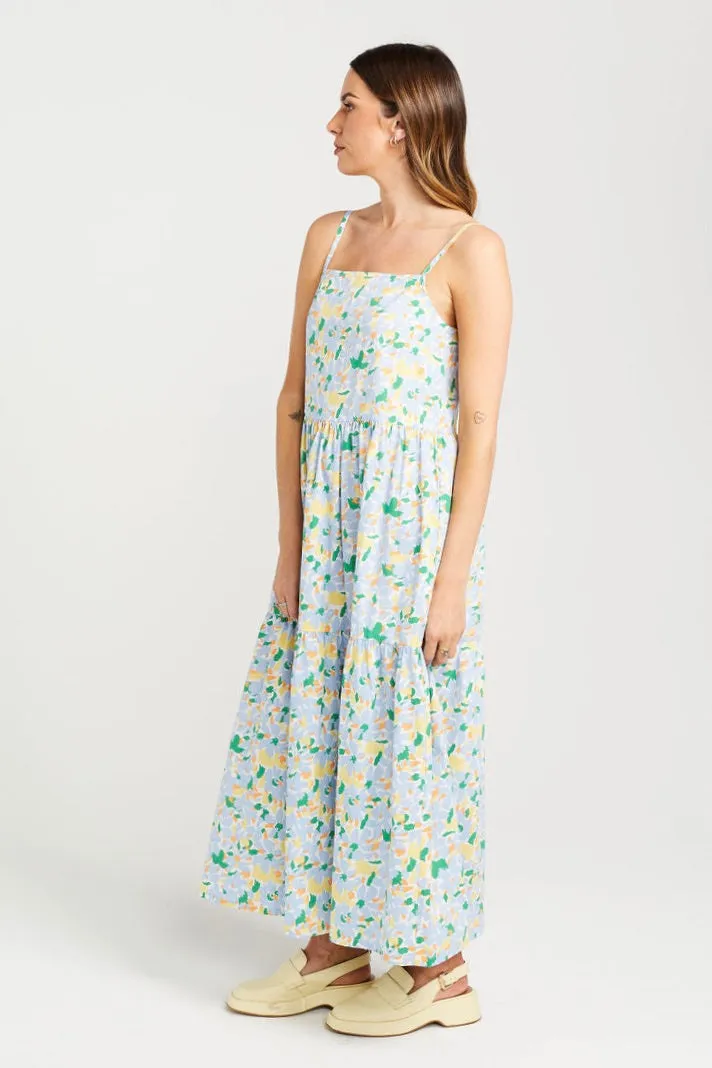 Ziggy Painted Blue Floral Dress